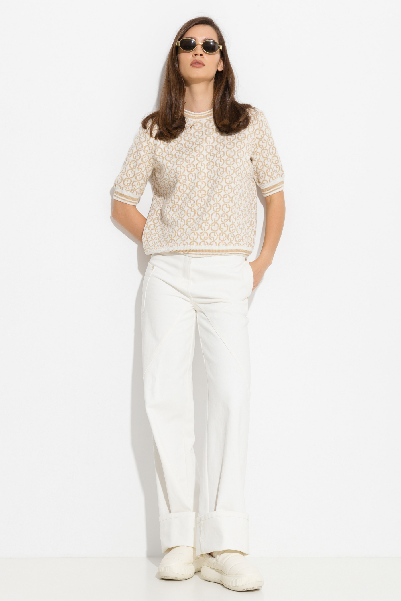 Джемпер вязаный в принт