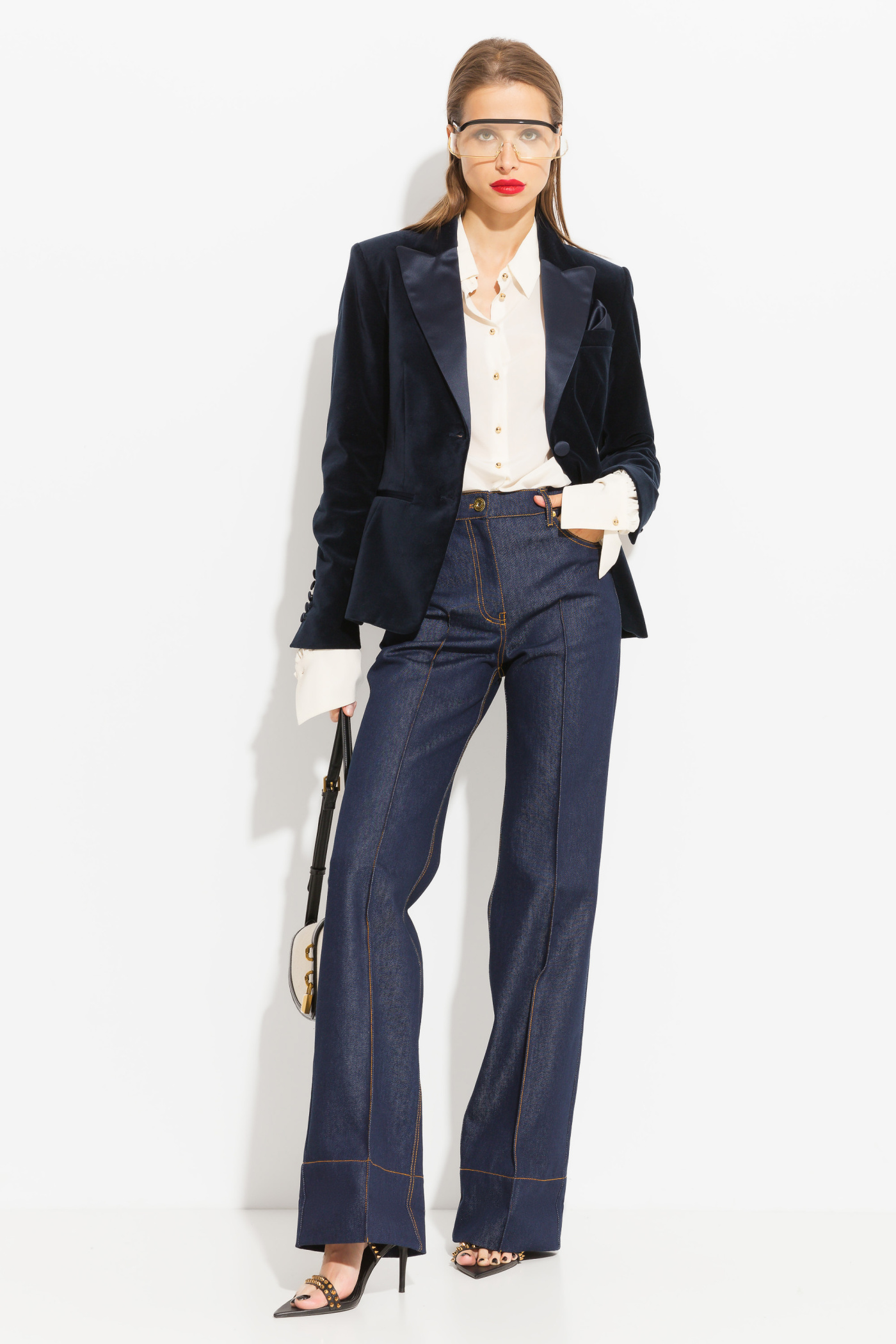 Жакет классический из бархата