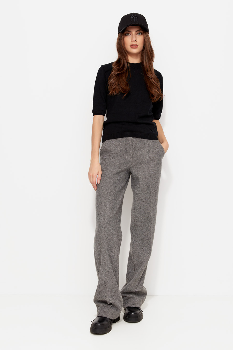 Джемпер вязаный с коротким рукавом